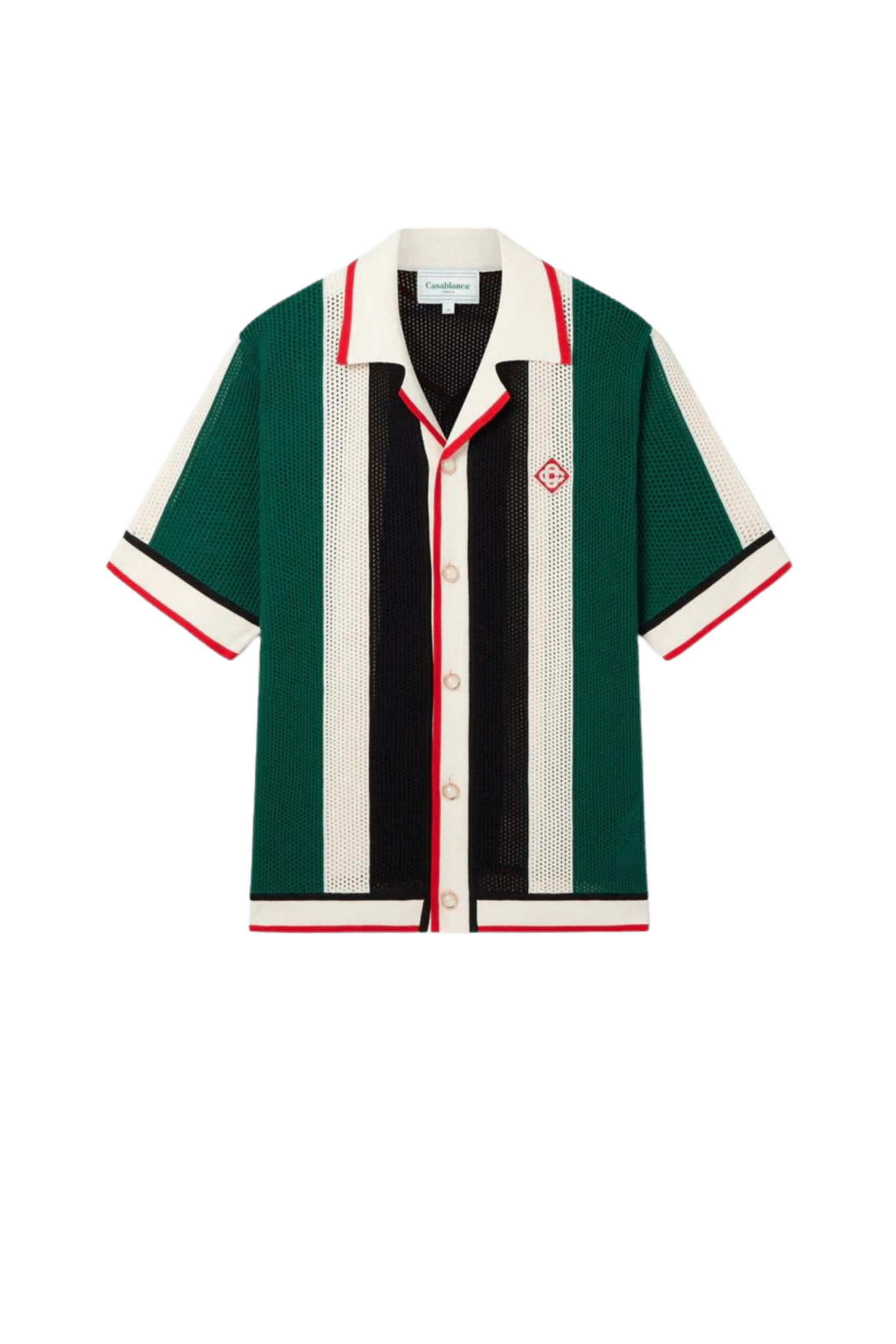 CAMISA DE RAYAS VERDES Y BLANCAS