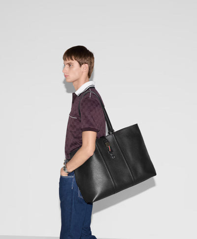 Bolso tote con correa de red de tamaño grande