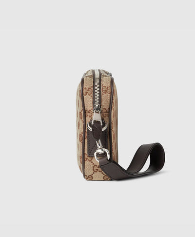 Bolso bandolera pequeño de lona GG