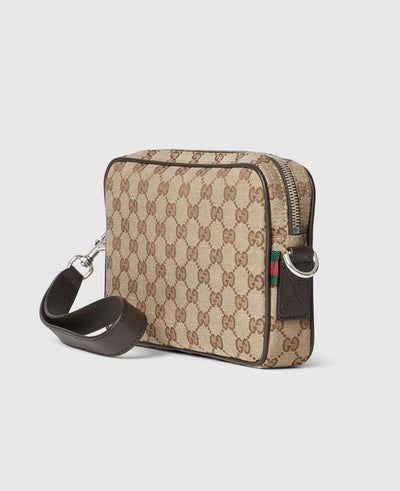 Bolso bandolera pequeño de lona GG