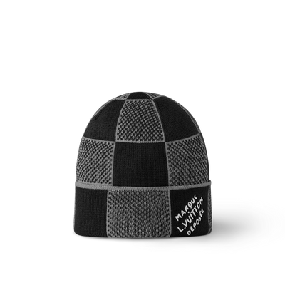 Bonnet et Écharpe Damier Heritage Noir