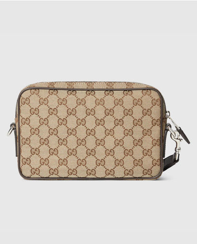 Bolso bandolera pequeño de lona GG