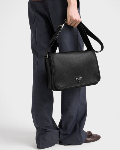 Bolso de hombro de piel