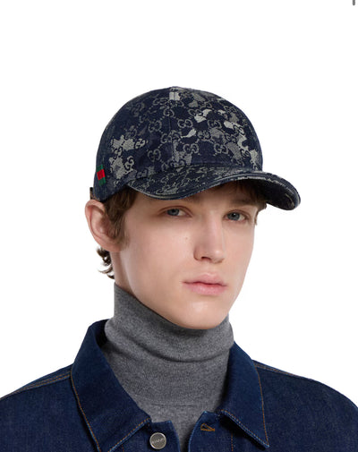 Gorra vaquera GG con detalle Web