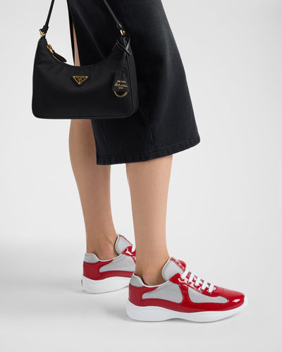 Zapatillas Prada America's Cup en tejido Bike rojo