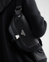 Sac porté épaule en Re-Nylon et cuir Saffiano