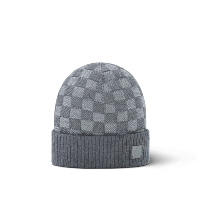 Gorro y bufanda de cuadros grises Neo Little