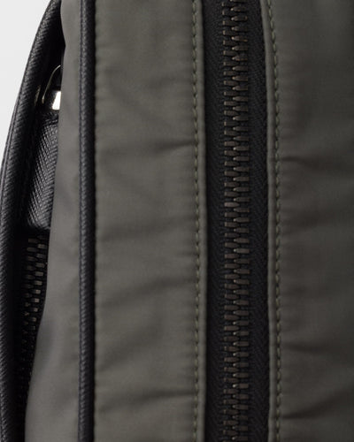 Bolso de hombro de Re-Nylon y Saffiano