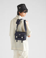 Sac porté épaule en Re-Nylon et cuir Saffiano