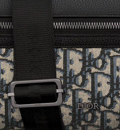 Bolso bandolera con cremallera Rider 2.0 negro y beige