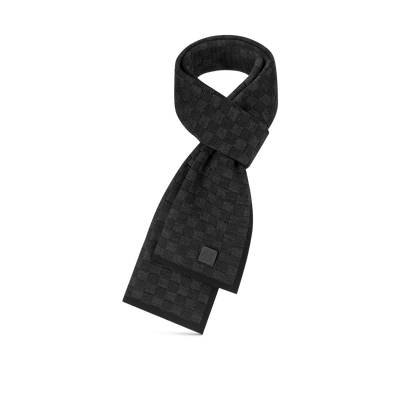 Sombrero y bufanda negros de cuadros de Neo Petit