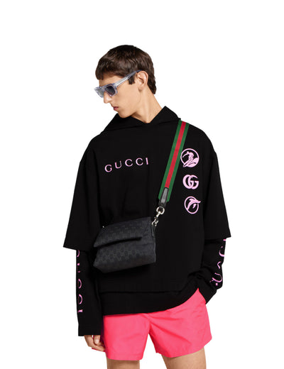 Sac à bandoulière en toile GG petit format