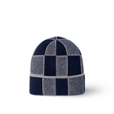 Bonnet et Écharpe Damier Heritage Bleu Marine