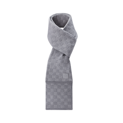 Gorro y bufanda de cuadros grises Neo Little