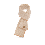 Bonnet et Écharpe Néo Petit Damier Beige