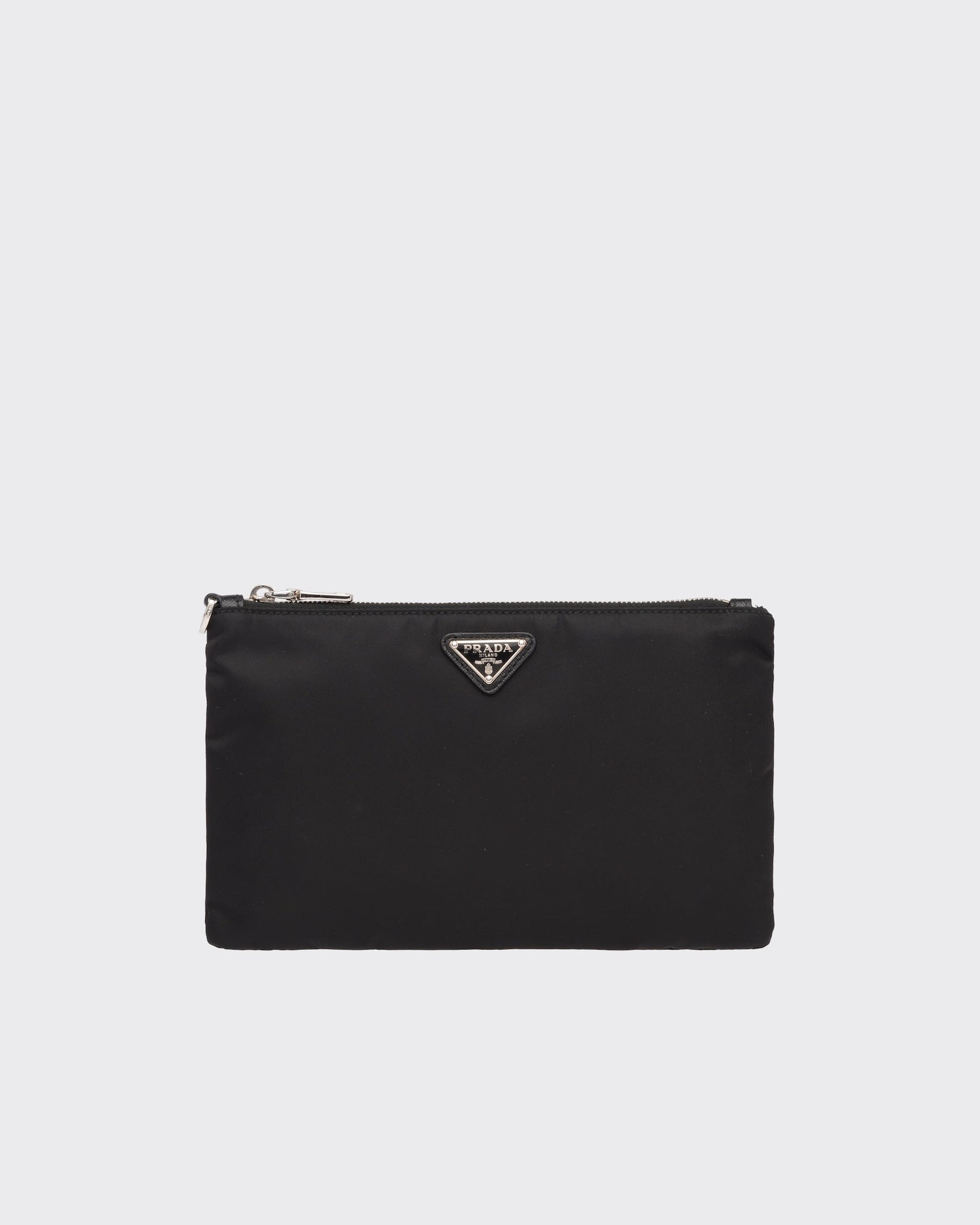 Pochette en Re-Nylon et cuir Saffiano