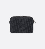 Pochette zippée à bandoulière Noir