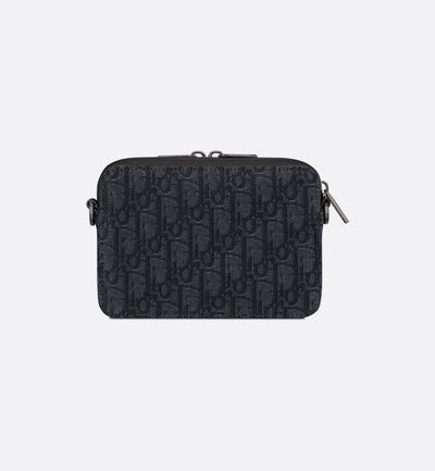 Bolso de hombro con cremallera
 Lona jacquard negra Dior Oblique