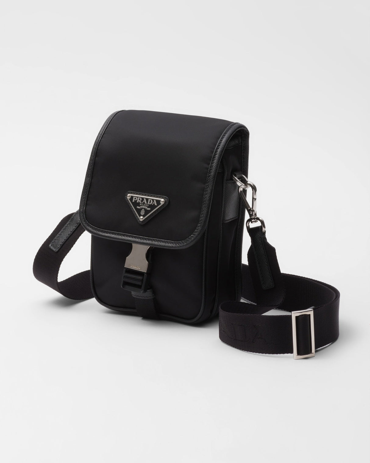 Sac porté épaule en Re-Nylon et cuir Saffiano