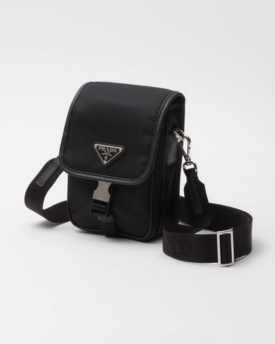 Sac porté épaule en Re-Nylon et cuir Saffiano