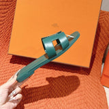 Hermes - Claquettes Vert Bouteille