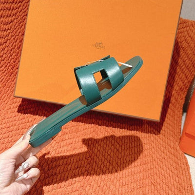 Hermes - Sandalias verde botella