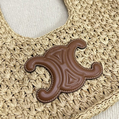 Céline - BOLSO HOBO EN Rafia y Piel de Becerro