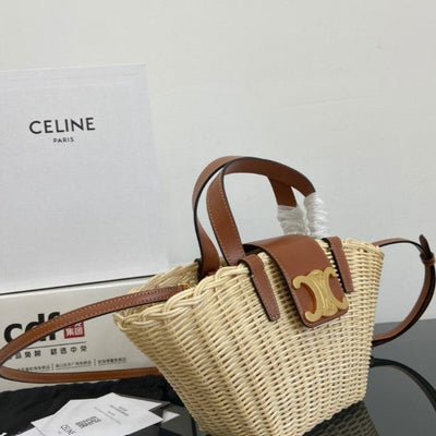 Cuna clásica para adolescentes de mimbre natural de Celine
