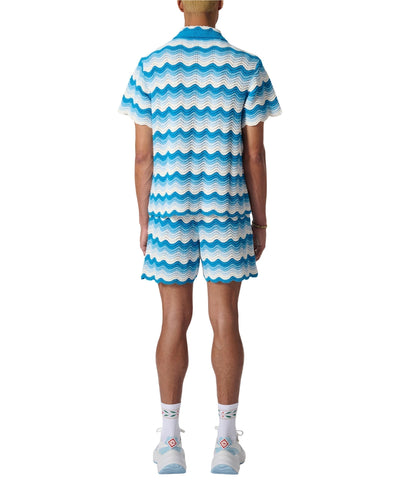 Camisa de crochet con degradado ondulado