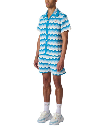 Camisa de crochet con degradado ondulado