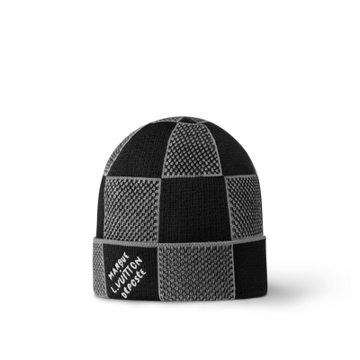 Bonnet et Écharpe Damier Heritage Noir