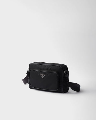 Bolso bandolera pequeño en piel Re-Nylon y Saffia