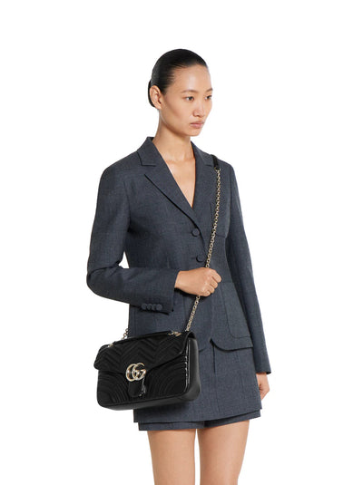 Bolso de hombro grande con estampado GG Marmont