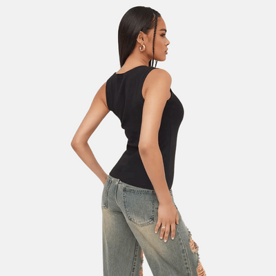 Loewe - Camiseta de tirantes de algodón Anagram Negro