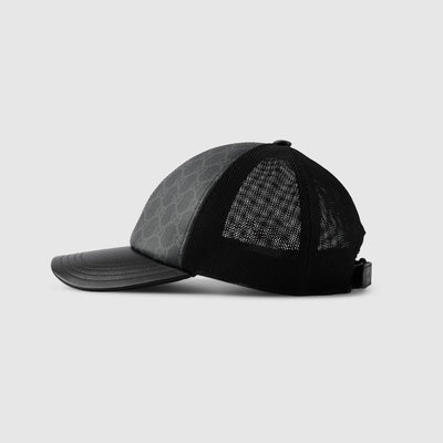 GORRA DE LONA CON MONOGRAMA GG Negra