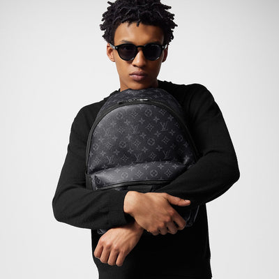 Mochila Discovery PM de lona con monograma en color negro