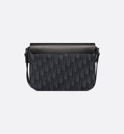 Bolso bandolera pequeño con solapa negra Saddle