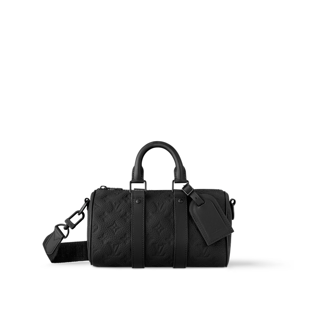 Bolso de hombro Keepall 25 de cuero negro