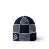 Bonnet et Écharpe Damier Heritage Bleu Marine