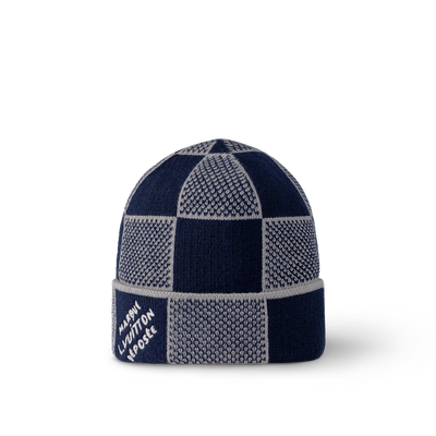 Bonnet et Écharpe Damier Heritage Bleu Marine