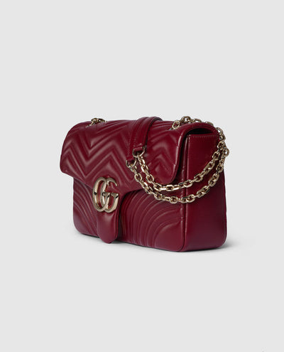 Bolso de hombro grande con estampado GG Marmont