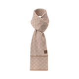 Bonnet et Écharpe Néo Petit Damier Beige
