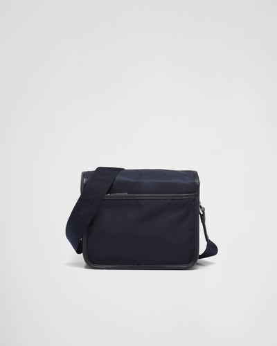 Sac porté épaule en Re-Nylon et cuir Saffiano