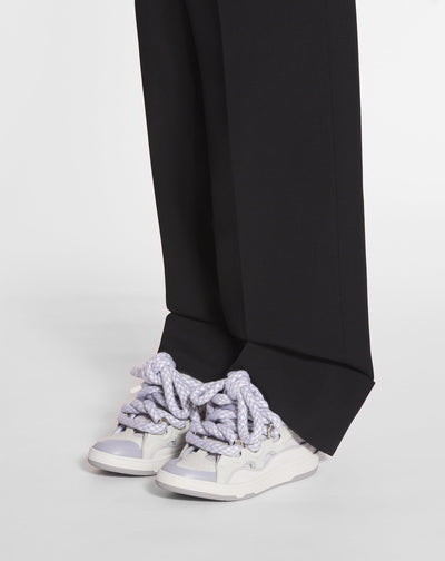 LANVIN CON CORDONES DE SERPIENTE BLANCO