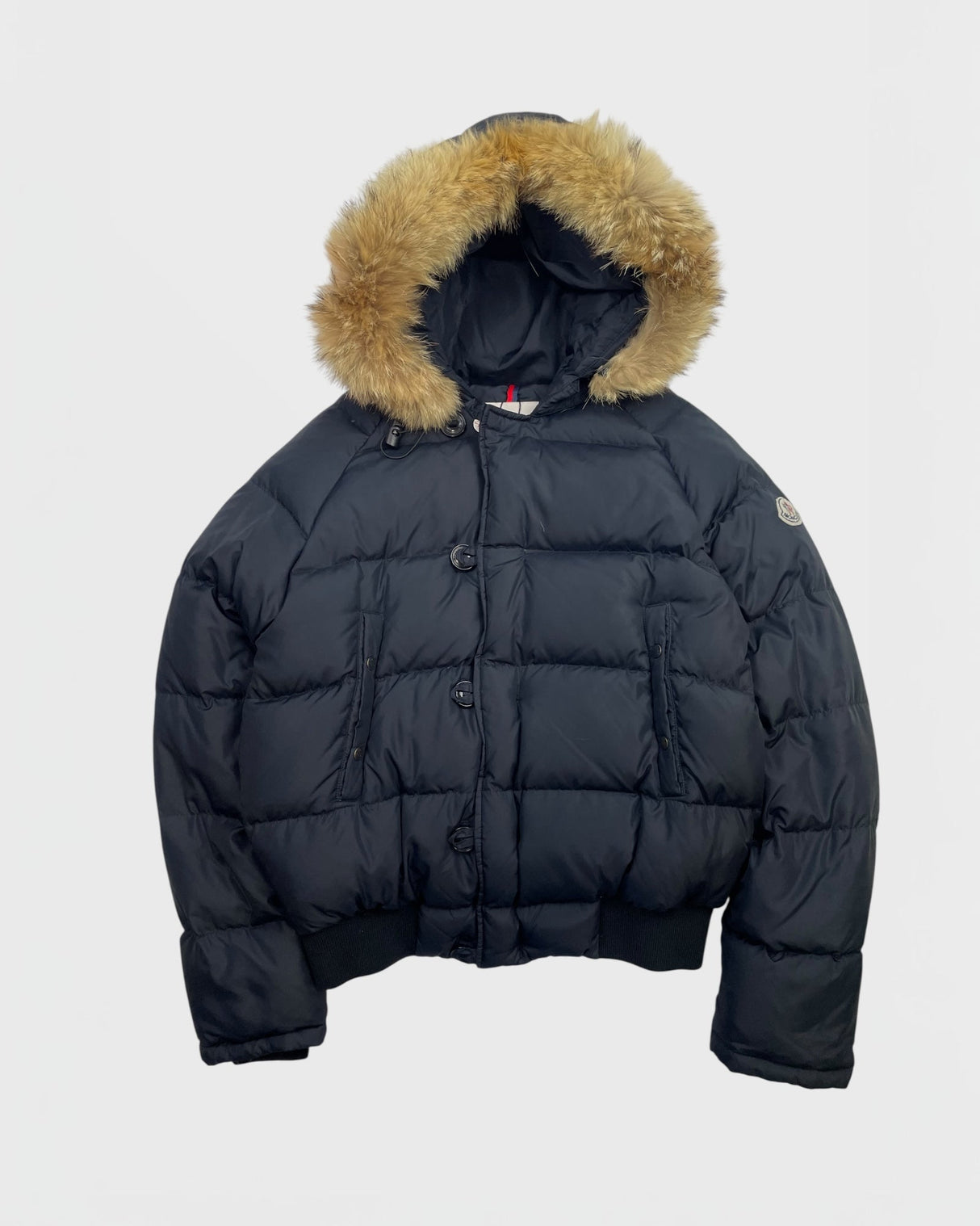 Chaqueta de plumón de piel de Moncler