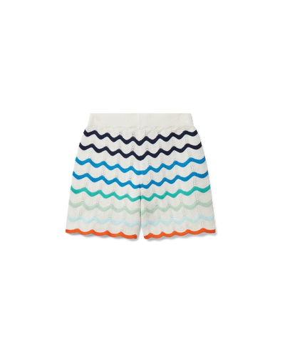 Gradient Wave Crochet Shorts