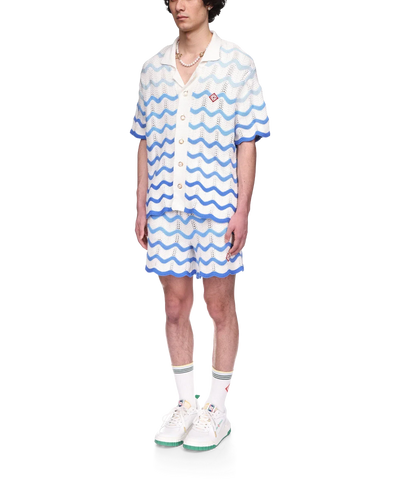 Camisa de crochet con degradado ondulado