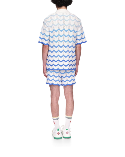 Camisa de crochet con degradado ondulado