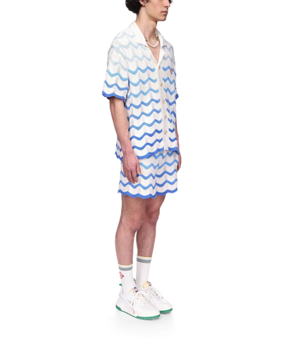 Camisa de crochet con degradado ondulado