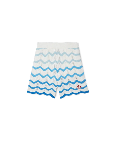 Shorts de crochet con degradado ondulado